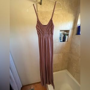 Purple cotton maxi dress